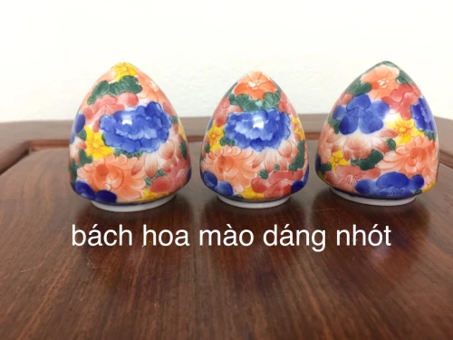 cóng mào nhót vẽ bách hoa ngũ sắc