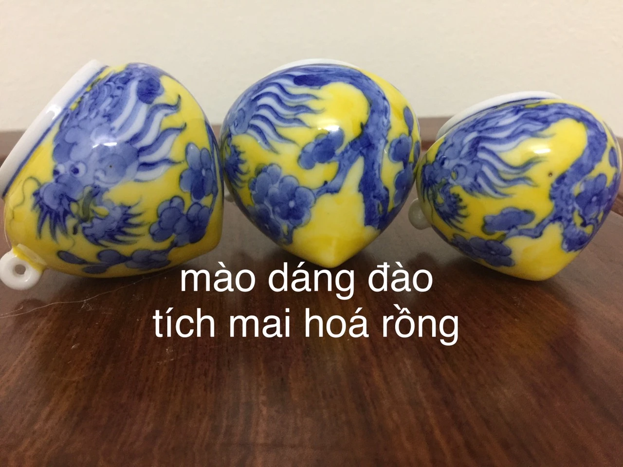 cóng mào dáng đào vẽ tích mai hoá rồng