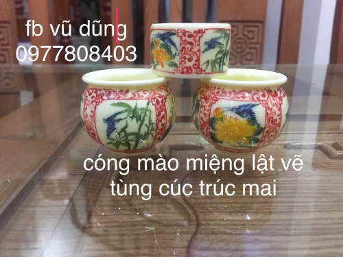 cóng mào mieng lật vẽ tứ cảnh