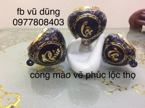 cóng mào,choè, lửa vẽ vàng kim tích phúc lộc thọ