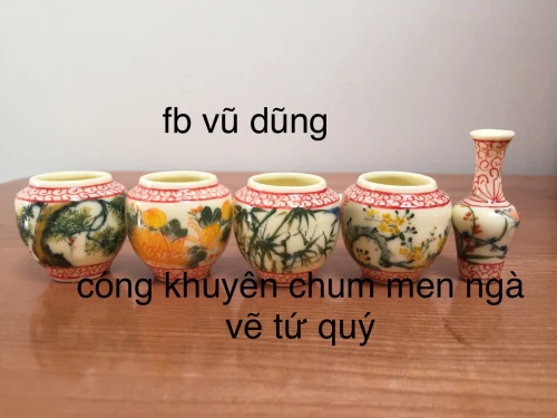 cóng khuyên chim vẽ tứ quý