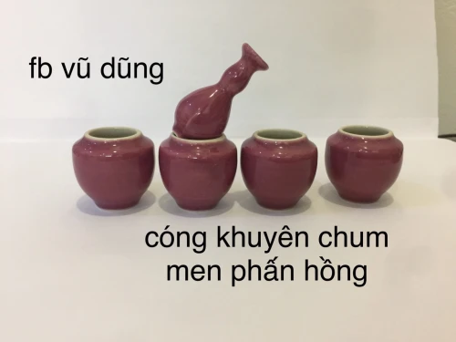 cóng khuyên chum men phấn hồng