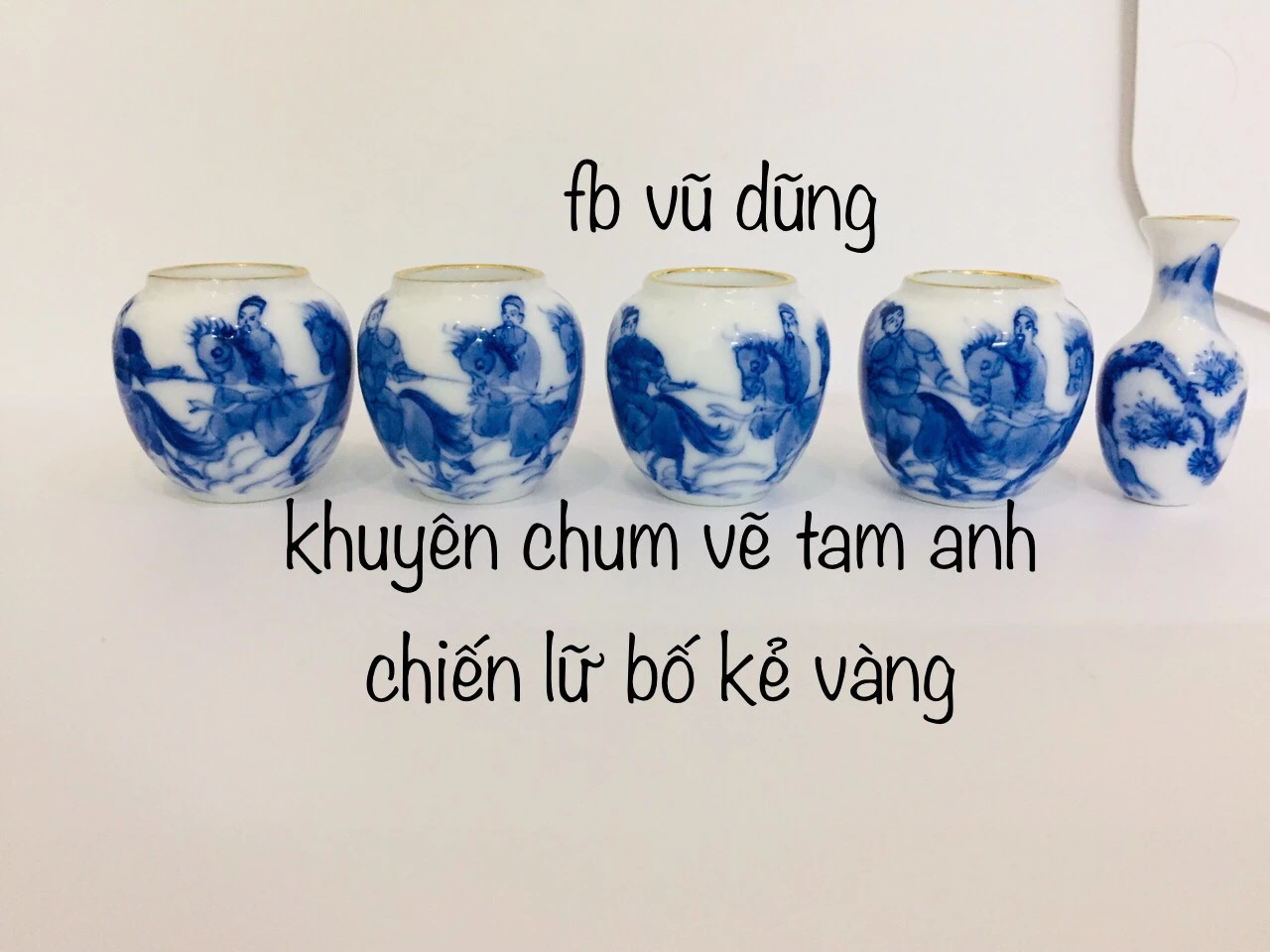 cóng khuyên chum vẽ tích tam anh chiến lữ bố kẻ miệng vàng kim